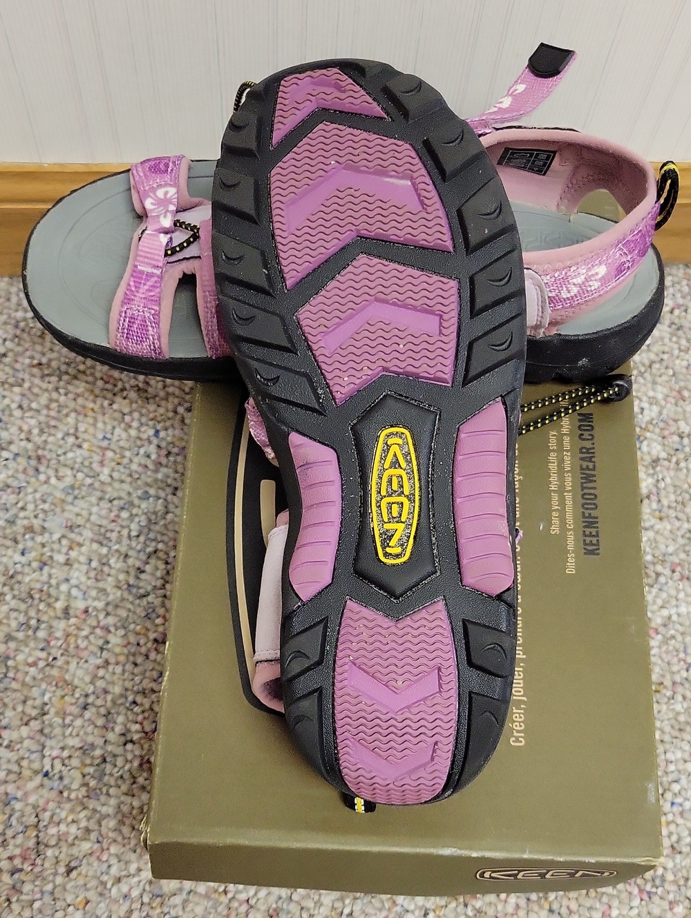 KEEN Kids Purple Floral Zuma Sport Sandals Sz 6, Women's 8. Summer Beach Swim - Picture 6 of 6